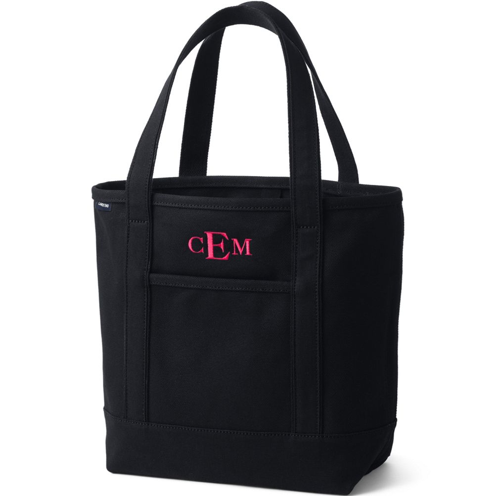 Medium Tote Bag With Pockets Monogram Canvas Tote With 