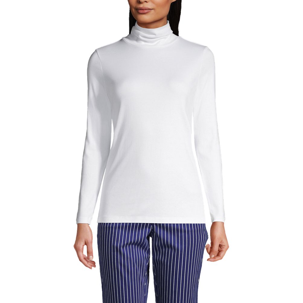 Women's Supima Cotton Long Sleeve Turtleneck | Lands' End