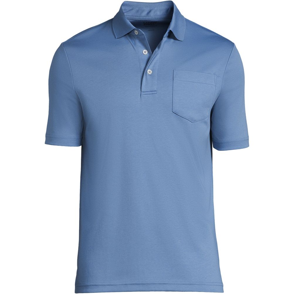 Men's Short Sleeve Super Soft Supima Polo Shirt with Pocket