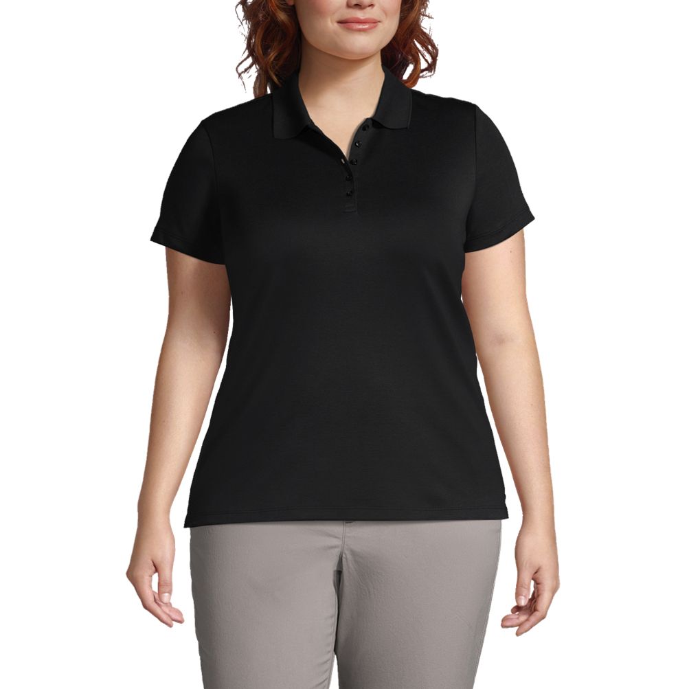 Women's Plus Size Supima Cotton Short Sleeve Polo Shirt | Lands' End