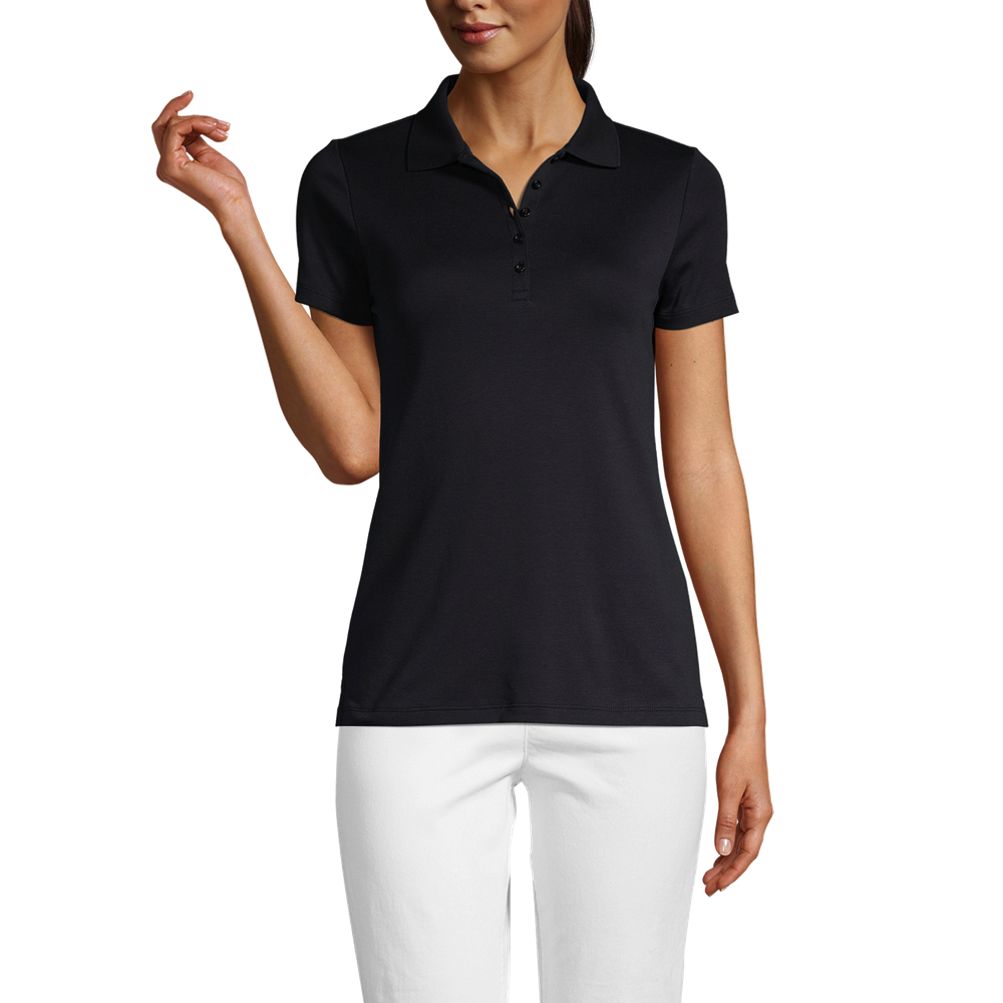 Women's Supima Cotton Short Sleeve Polo Shirt | Lands' End