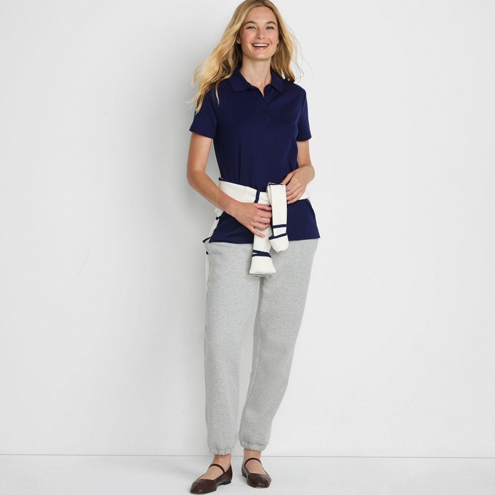 Women's Supima Cotton Short Sleeve Polo Shirt | Lands' End