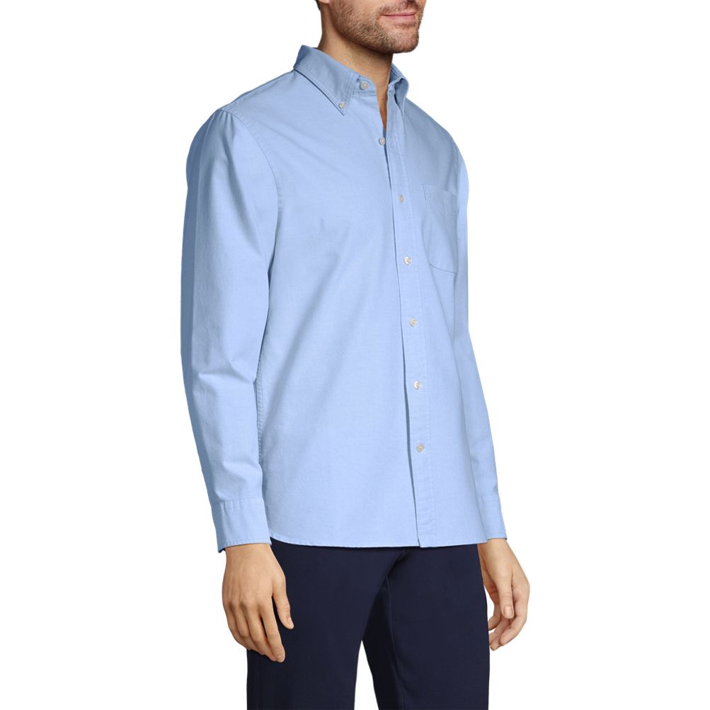 Men's Tailored Fit Long Sleeve Sail Rigger Oxford Shirt | Lands' End