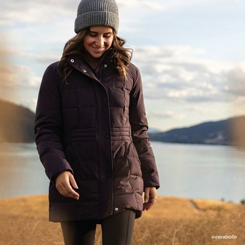 Women's quilted parka clearance coats